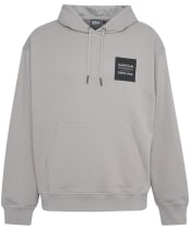 Men's Barbour International Micro Block Graphic Hoodie - Concrete