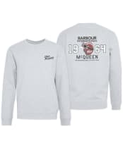 Men's Barbour International Giles Steve McQueen Graphic Sweatshirt - Grey Marl