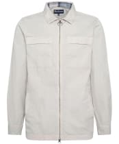 Men's Barbour Glendale Zip Through Cotton Overshirt - Mist