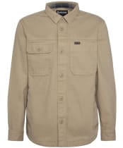 Men's Barbour Lingfield Canvas Overshirt - Dark Stone