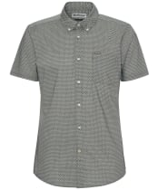 Men's Barbour Shell Short Sleeve Tailored Cotton Shirt - Olive