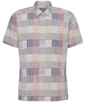 Men's Barbour Oakshore Short Sleeve Summer Cotton Shirt - Washed Stone