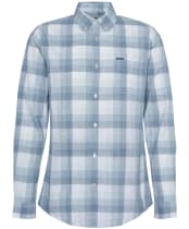 Men's Barbour Hillroad Long Sleeve Tailored Fit Cotton Shirt - Vintage Teal