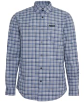Men's Barbour International Hawks Check Oxford Shirt - Washed Blue