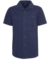 Men's Barbour International Kenneth Garment Dye Short Sleeve Shirt - Navy
