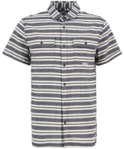 Men's Barbour International Joshua Jacquard Striped Shirt - Navy