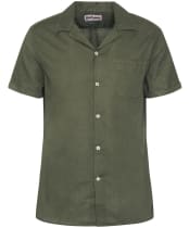 Men's Barbour Garment Dyed Nelson Short Sleeve Regular Fit Shirt - Light Sage