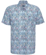 Men's Barbour Devon Printed Summer Fit Shirt - Dusk Blue