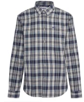 Men's Barbour Clifton Madras Relaxed Fit Shirt - Navy