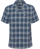 Men's Barbour Fairlands Short Sleeve Regular Fit Check Shirt - Dusk Blue