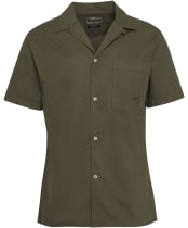 Men's Barbour Holywell Poplin Short Sleeve Relaxed Fit Shirt - Light Sage