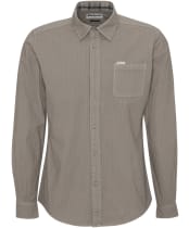 Men's Barbour Irvine Textured Tailored Shirt - Washed Stone
