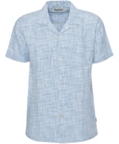 Men's Barbour Deveron Slub Short Sleeve Regular Fit Shirt - Lead