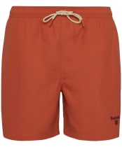 Men's Barbour Staple Logo 5' Swim Shorts - Horizon Orange