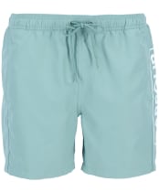 Men's Barbour International Large Logo Swim Shorts - Granite Green