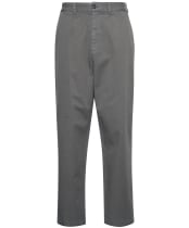 Men's Barbour Washed Stretch Twill Relaxed Fit Trouser - Gunmetal
