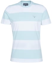 Men's Barbour Whalton Stripe Short Sleeve Cotton T-Shirt - Pale Sky