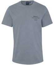 Men's Barbour Hickling Short Sleeve Cotton T-Shirt - Washed Gunmetal