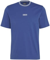 Men's Barbour International Central Logo Tipped T-Shirt - North Sea Blue