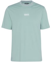 Men's Barbour International Central Logo Tipped T-Shirt - Granite Green