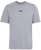 Men's Barbour International Central Logo Tipped T-Shirt - Pale Slate