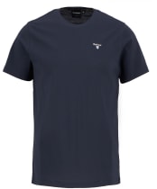 Men's Barbour Tartan Trim Pique T-Shirt - Navy