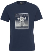 Men's Barbour International Track Graphic T-Shirt - Navy