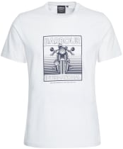 Men's Barbour International Track Graphic T-Shirt - Whisper White