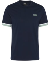 Men's Barbour International Deep Cuff Evan Tipped T-Shirt - Sapphire Navy