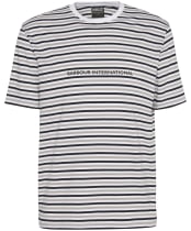 Men's Barbour International Micro Stripe Logo T-Shirt - White