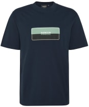 Men's Barbour International Split Lozenge T-Shirt - Sapphire Navy