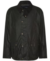 Men's Barbour Halton Waxed Cotton Jacket - Fern