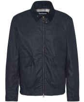 Men's Barbour Newbury Waxed Jacket - Royal Navy / Heritage Check