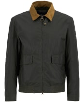 Men's Barbour Newbury Waxed Jacket - Archive Olive / Heritage Check