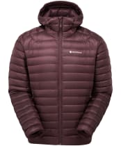 Men's Montane Anti-Freeze Packable Hooded Down Jacket - Dark Garnet