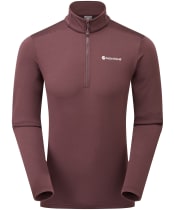 Men's Montane Protium Half-Zip Pull-On Mid Layer - Dark Garnet