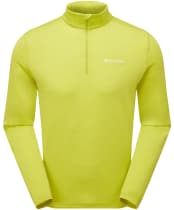 Men's Montane Dart Zip Neck Long Sleeve T-Shirt - Citrus Spring