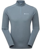 Men's Montane Dart XT Thermal Zip Neck Long Sleeved Baselayer Top - Stone Blue