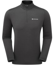 Men's Montane Dart XT Thermal Zip Neck Long Sleeved Baselayer Top - Midnight Grey