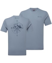 Men's Montane Impact Compass T-Shirt - Stone Blue