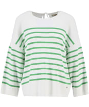 Women's Barbour Kayleigh Knitted Jumper - CLOUD/KELLY GREE