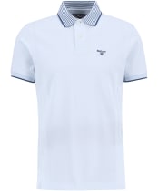 Men's Barbour Denwick Polo Shirt - BLEACHED BLUE