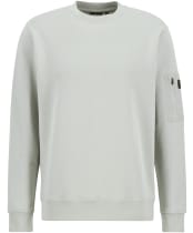 Men's Barbour International Grip Crew Neck Sweatshirt - Mineral Grey
