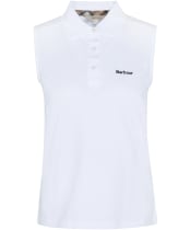 Women's Barbour Bowford Sleeveless Polo Top - White