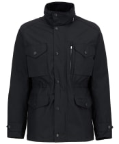 Men's Barbour Sapper Waxed Jacket - Black / Classic Tartan
