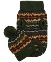 Barbour Case Fair Isle Dog Gift Set - Olive