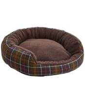 Barbour Dog Snuggle Bed 30' - Classic Tartan