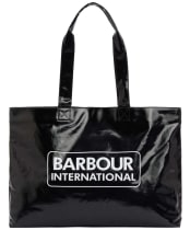 Women's Barbour International High Shine Tote Bag - Black