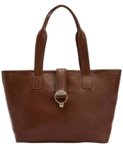 Women's Barbour Alder Leather Tote Bag - Brown