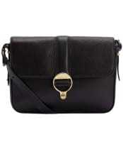 Women's Barbour Rosa Leather Crossbody Bag - Black